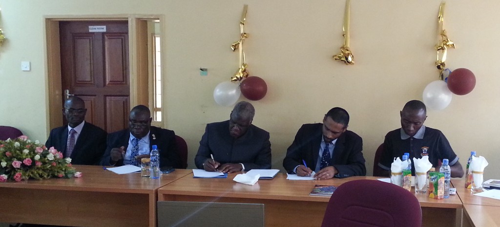 Signing of the agreement with the Copperbelt University (CBU) to host a Southern African regional node of the IAU Office of Astronomy for Development (OAD) in Zambia