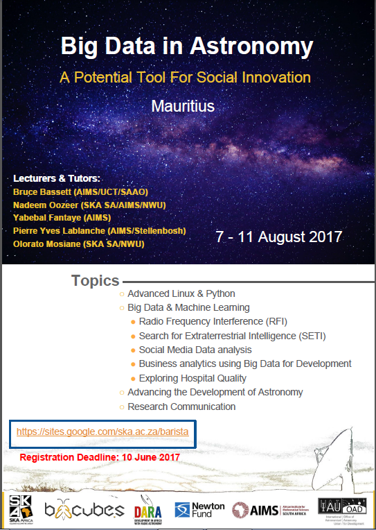 Big data in astronomy BArista workshop poster