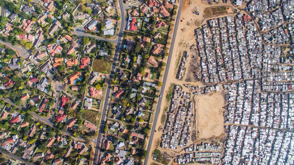 Inequality in South Africa captured by a drone